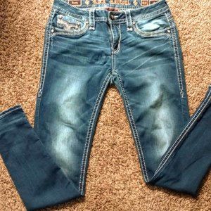 Womens Rock Revival Skinny Jeans